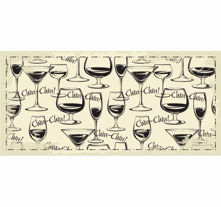 Fotomurale per cucina bicchieri di vino - TenStickers