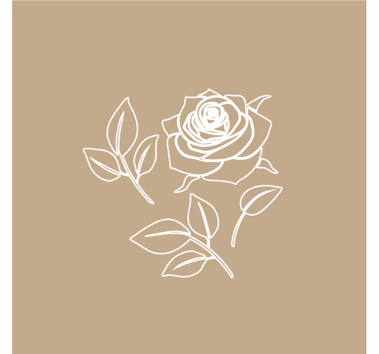 Fotomurale beige motivo rose dettagliato sfondo beige - TenStickers
