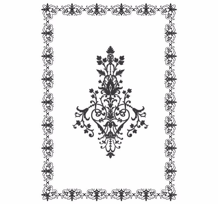 Fotomurale bianco damascato invecchiato - TenStickers