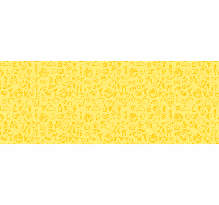 Fotomurale giallo motivo cucina miniature gialle - TenStickers