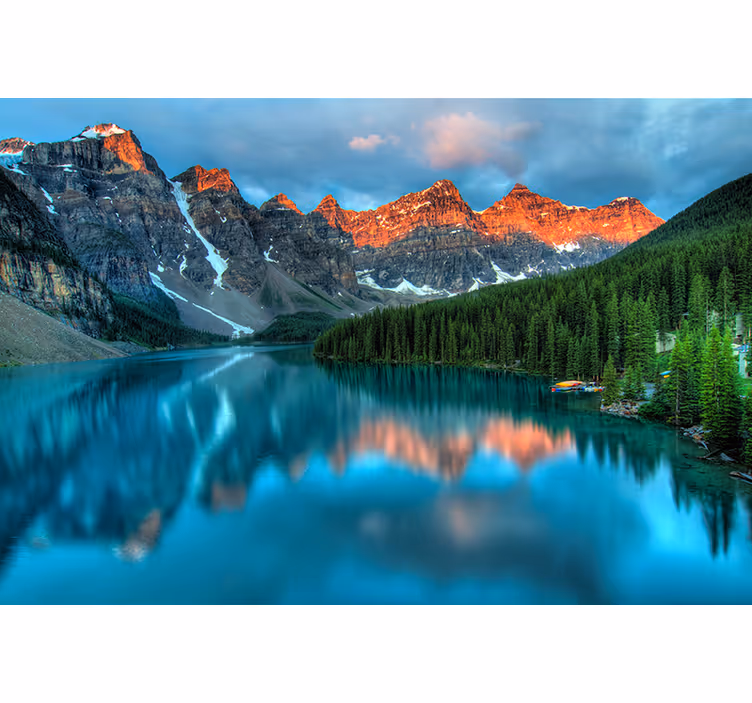 Fotomurale blu arte estetica lago colorato - TenStickers