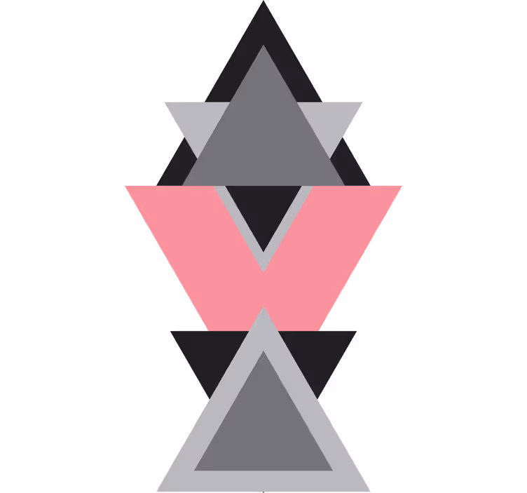 Fotomurale bianco arte astratta triangoli - TenStickers