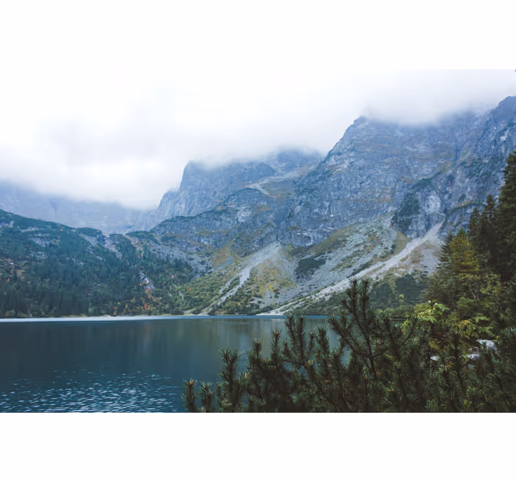 Fotomurale verde morskie oko nelle montagne tatra - TenStickers