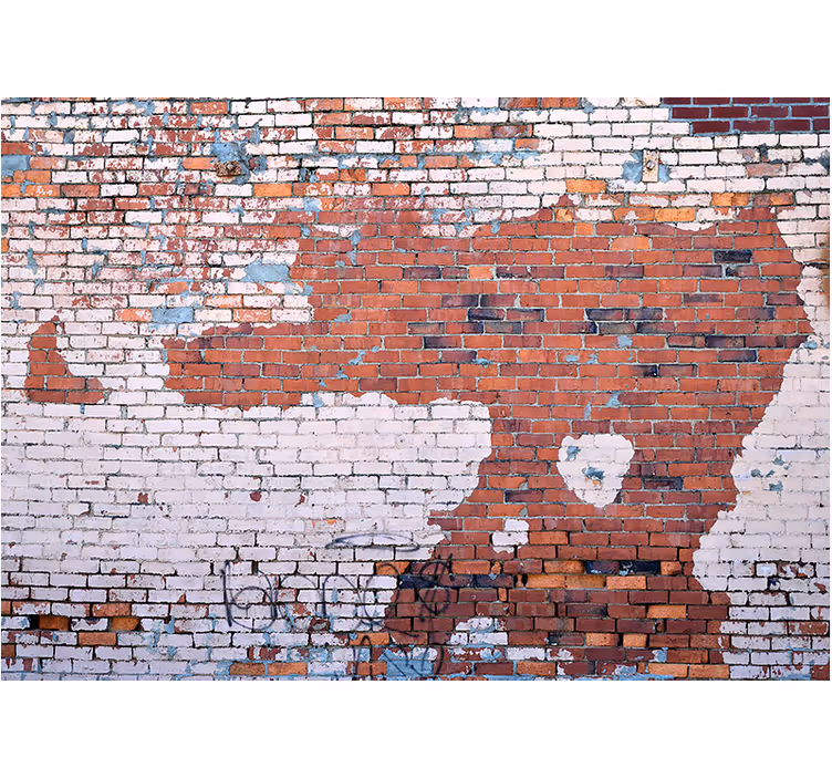 Fotomurale per corridoio texture mattone crepato - TenStickers