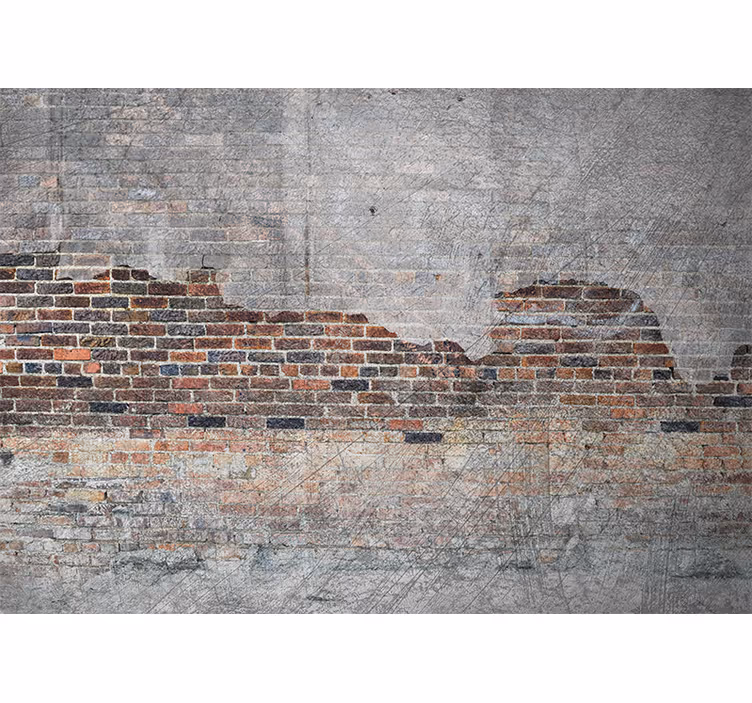 Fotomurale per corridoio muri industriali sbreccati - TenStickers