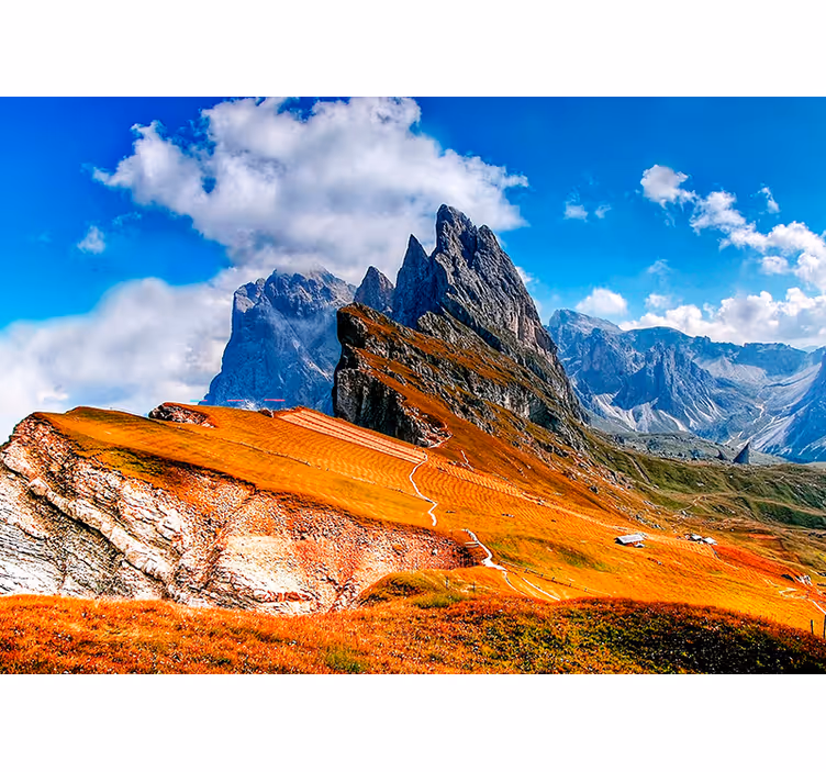Fotomurale per ingresso colori estetici collinari - TenStickers