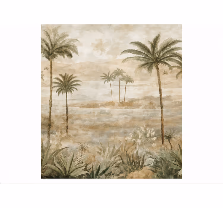 Carta da parati natura valle con palme - TenStickers