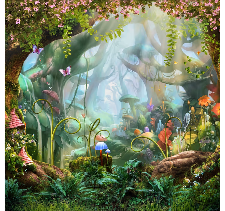 Carta da parati foresta magica incantata - TenStickers