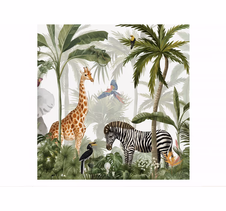 Carta da parati natura animali della giungla - TenStickers