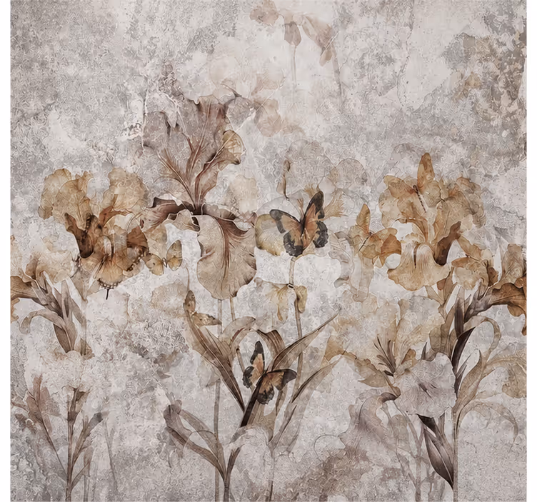 Carta da parati natura fiori autunnali accoglienti - TenStickers