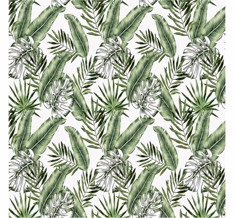 Carta da parati natura foglie di monstera verdi - TenStickers