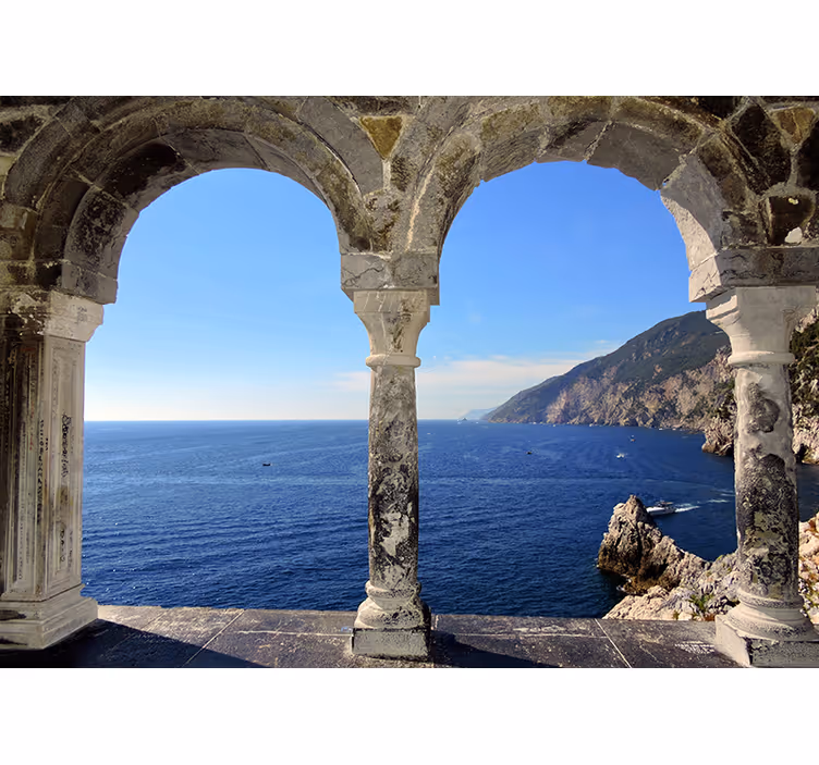 Fotomurale natura spiaggia e colonne - TenStickers