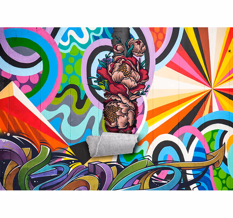 Fotomurale urban art floreale - TenStickers