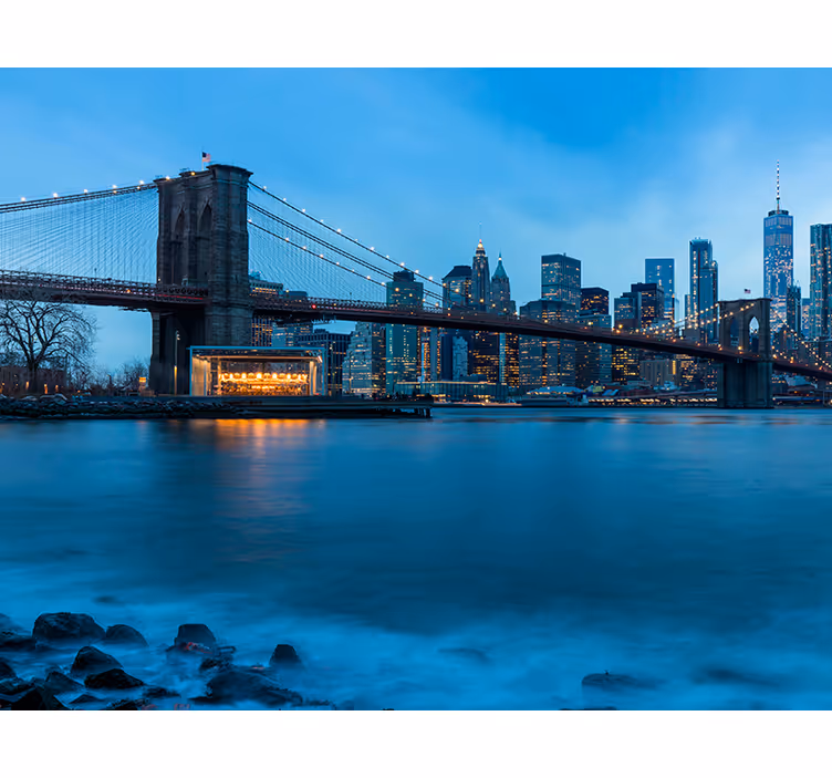 Splendido fotomurale New York con vista fiume - TenStickers