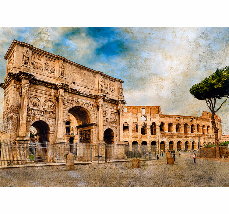 Fotomurale di Roma con Arco di Costantino - TenStickers