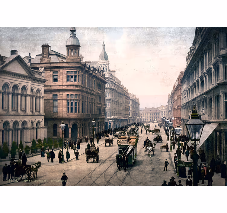 Spettacolare fotomurale della città di Belfast - TenStickers