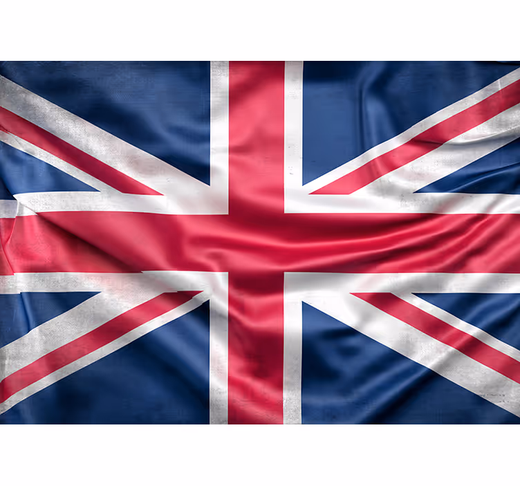 Carta da parati per ragazzi per camera con bandiera inglese - TenStickers