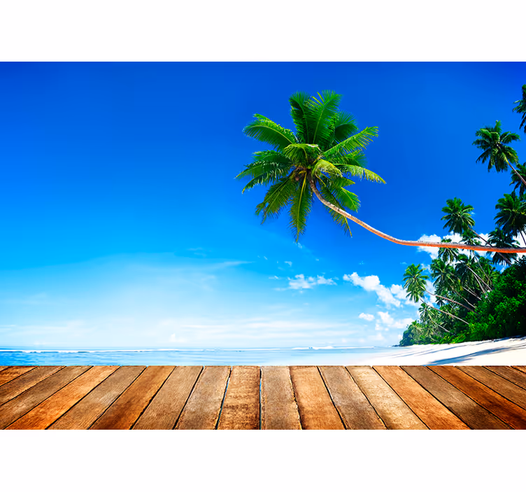 Fotomurale paesaggi fronte spiaggia tropicale - TenStickers