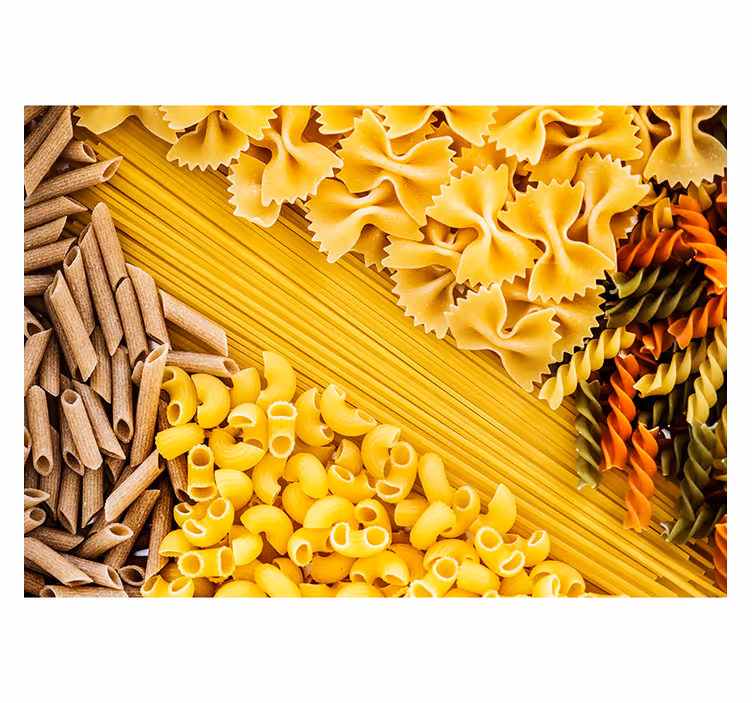 Fotomurale con diversi tipi di pasta - TenStickers