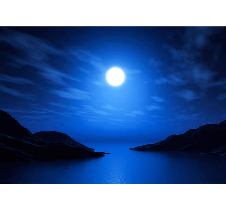 Eccezionale fotomurale paesaggio con laguna blu - TenStickers