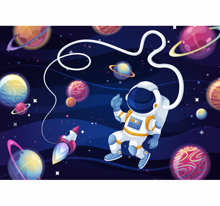 Bambini fotomurale astronauta nello spazio - TenStickers