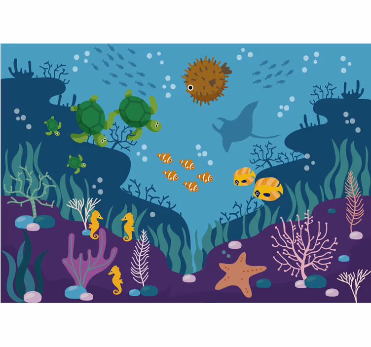 Fotomurale con l'ambiente marino - TenStickers