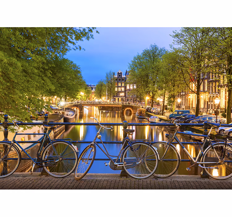 Fotomurale con canali di Amsterdam - TenStickers