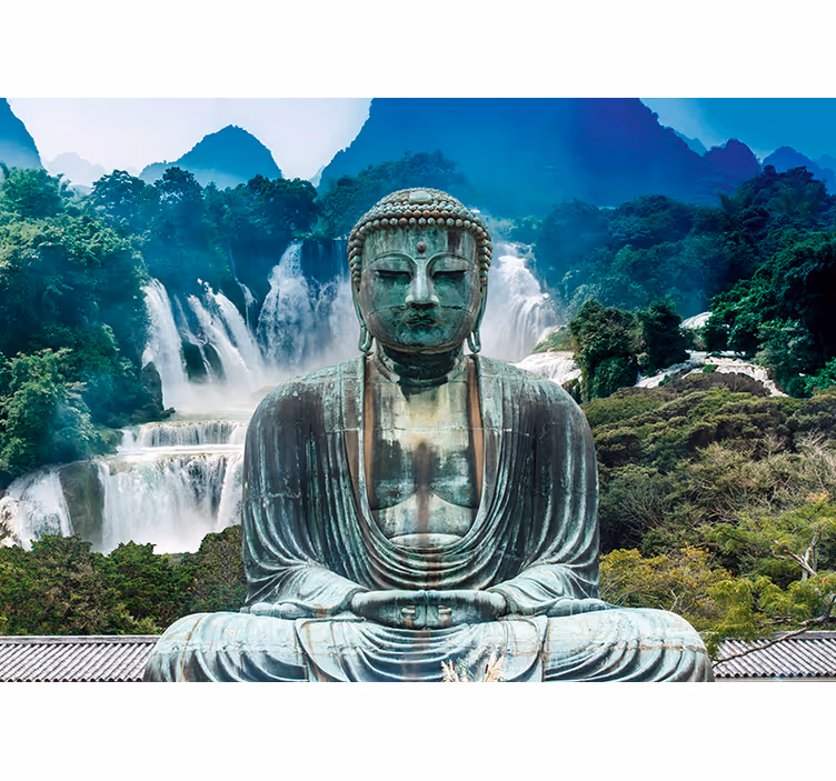 Fotomurale paesaggio con cascate della calma - TenStickers