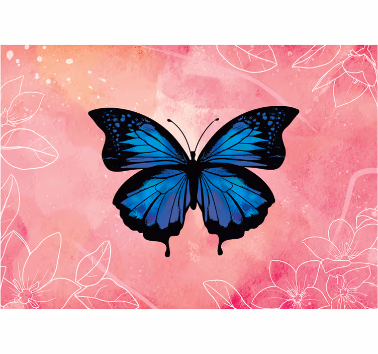 Fotomurale animali Bellissima e colorata farfalla - TenStickers