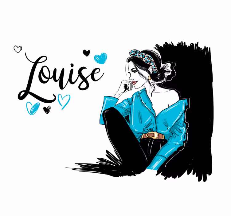 Fotomurali frasi illustrazione di donna stile - TenStickers