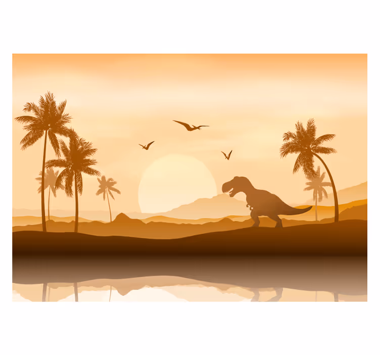 Carta da parati per ragazzi animali diversi T-rex - TenStickers
