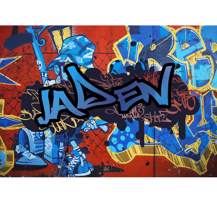 Fotomurale con graffiti e nome personalizzabile - TenStickers