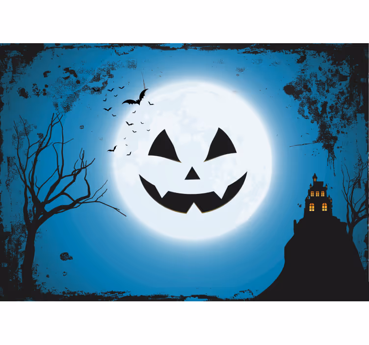 Fotomurale di Halloween sorriso spettrale della zucca - TenStickers