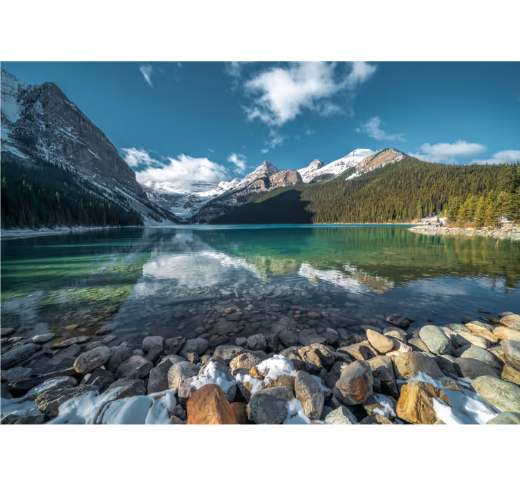 Fotomurale paesaggi eco del lago di montagna - TenStickers