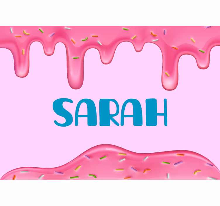 Fotomurale personalizzato topping rosa colante - TenStickers