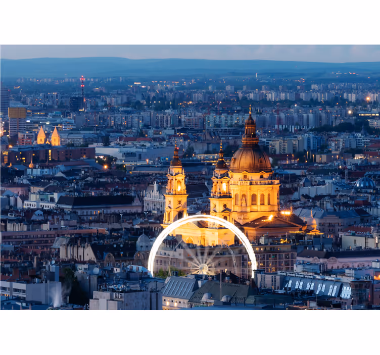 Fotomurale città paesaggio notturno storico di budapest - TenStickers