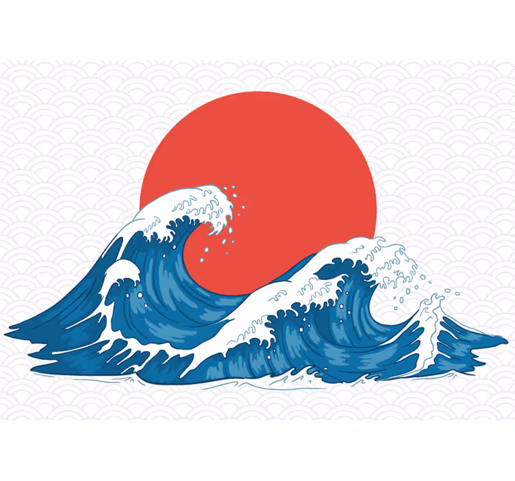 Fotomurali natura onde oceaniche all'alba - TenStickers
