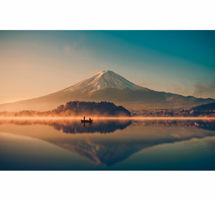 Fotomurale paesaggi riflesso del monte fuji - TenStickers