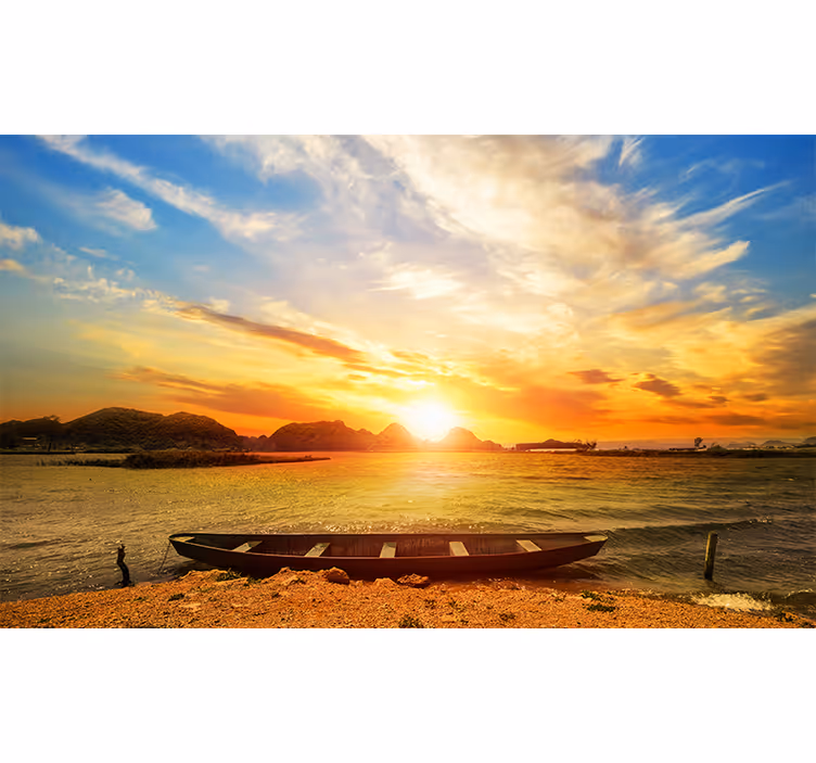 Fotomurale paesaggi vista serena del tramonto - TenStickers