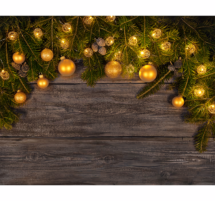 Fotomurale di Natale eleganza festiva dorata - TenStickers