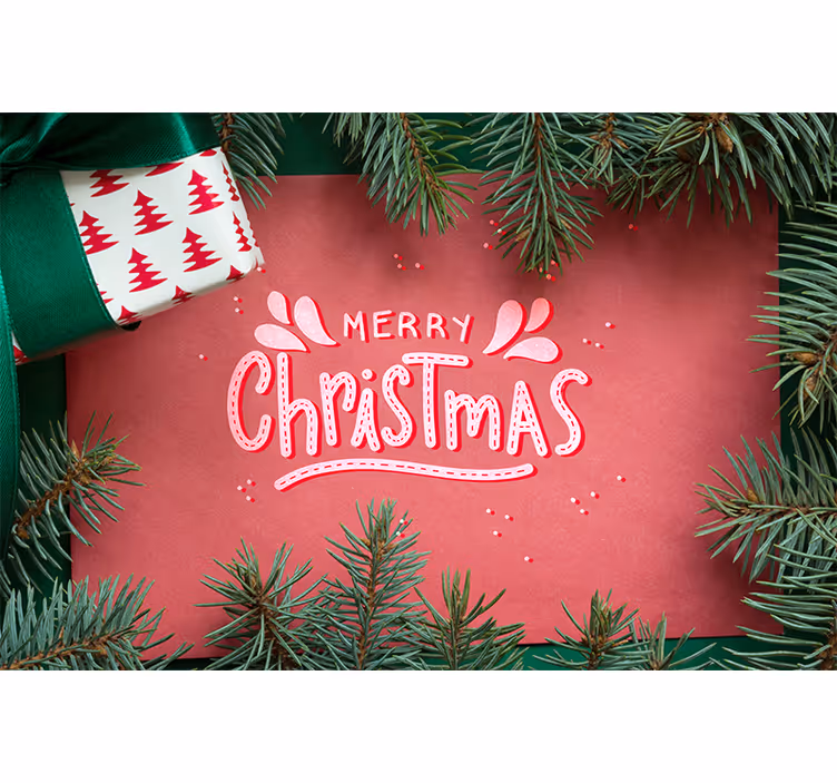 Fotomurale di Natale felicità per le festività natalizie - TenStickers