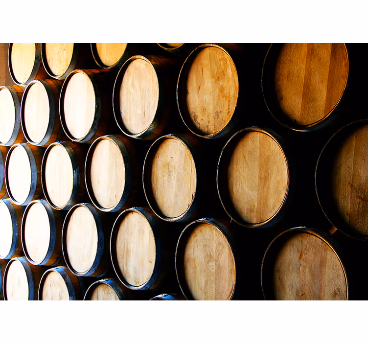 Fotomurali textures disposizione delle botti di legno - TenStickers