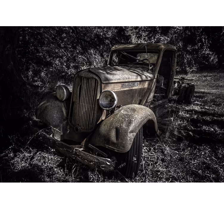 Fotomurale veicoli camion d'epoca arrugginito - TenStickers