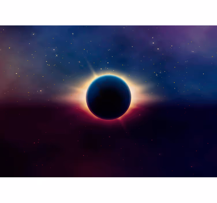 Fotomurale spaziale presenza di eclissi - TenStickers