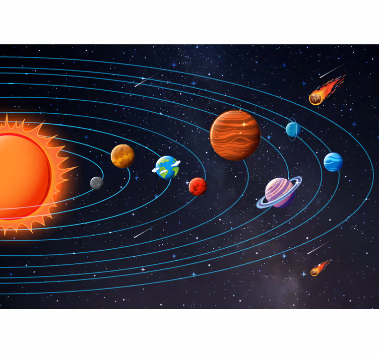 Fotomurale bambini Animazione dello spazio per bambini - TenStickers