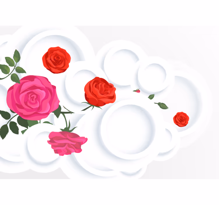 Fotomurale fiori composizione floreale di rose - TenStickers