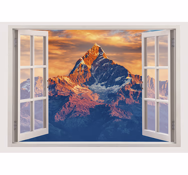 Fotomurale montagna vista maestosa sulle montagne - TenStickers