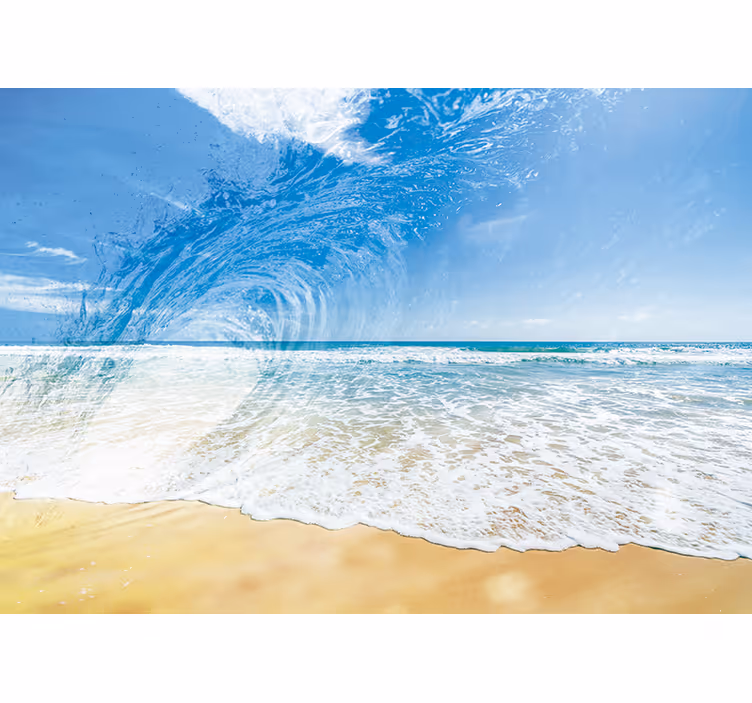 Fotomurale mare schiuma di onde oceaniche - TenStickers