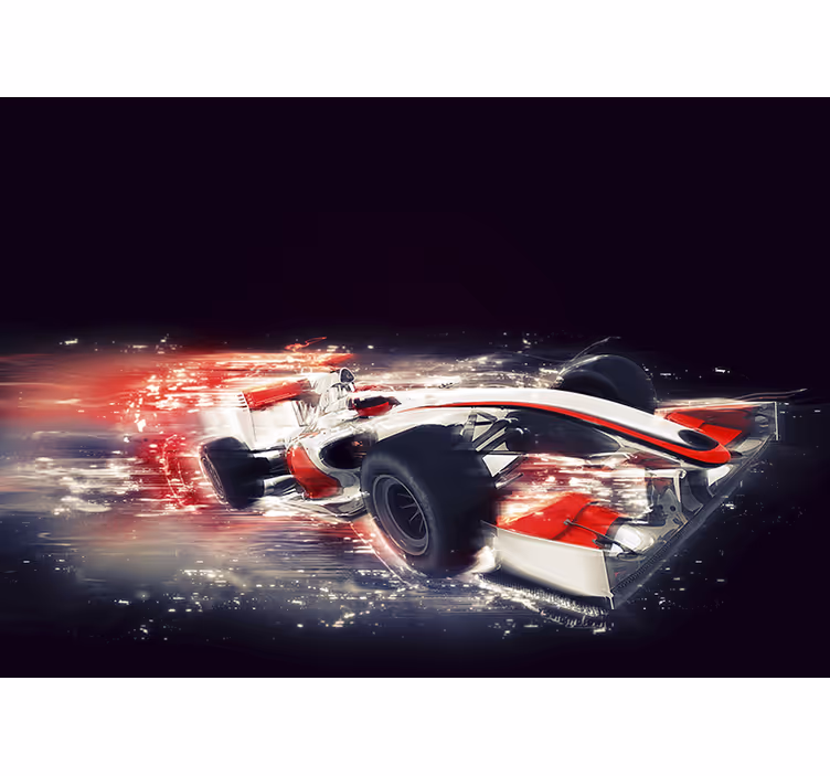 Fotomurale veicoli auto da corsa in movimento - TenStickers