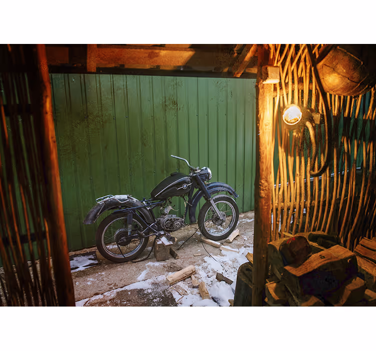 Fotomurale veicoli scena motociclistica classica - TenStickers